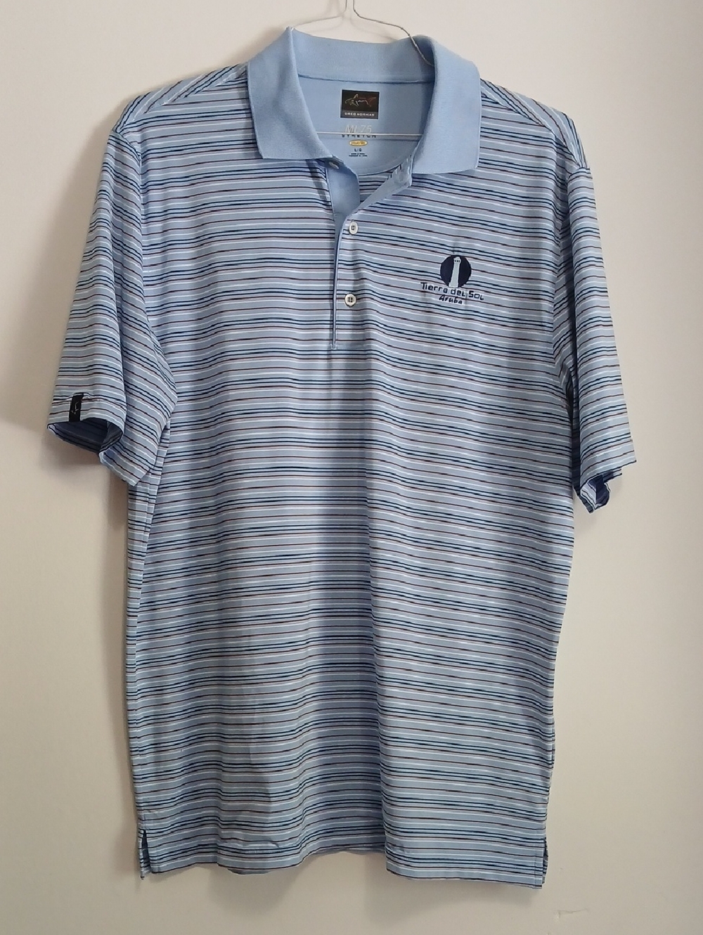 Greg Norman Play Dry Golf Polo ML75 Stretch-Mens L-Aruba